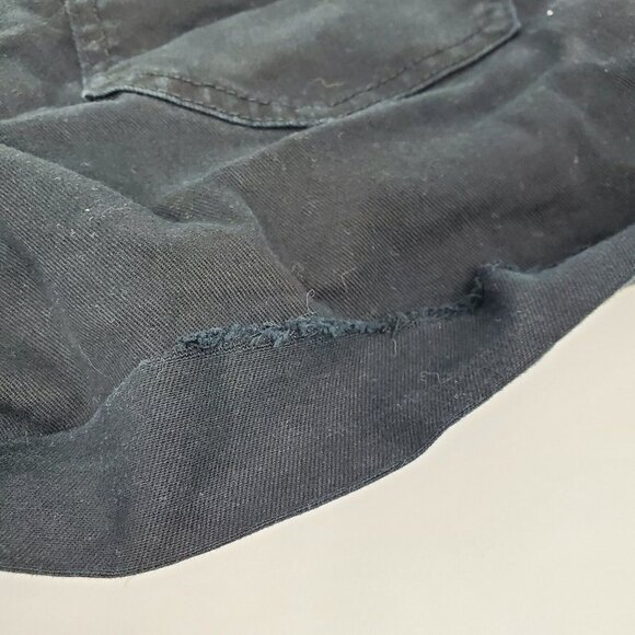 H&M Womens Black Jean Shorts Denim Cuffed Size US 12 - Picture 7 of 12